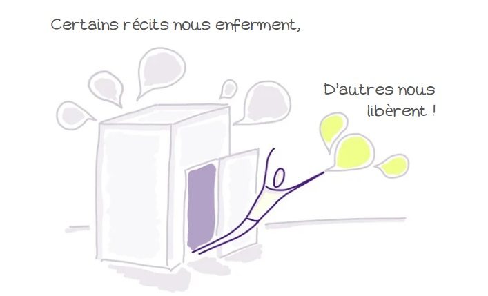 Illustration d'un personnage libéré par de nouveaux récits