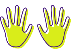 Dessin de deux mains ouvertes évoquant la pratique du reiki