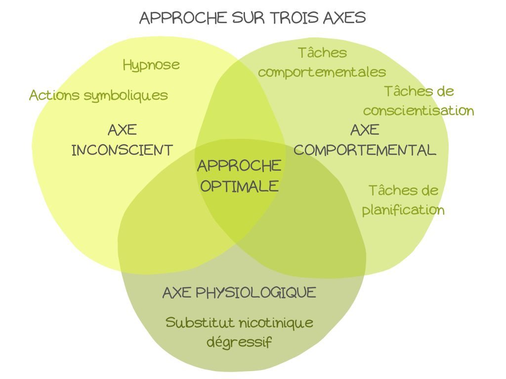 Illustration des trois axes de la démarche